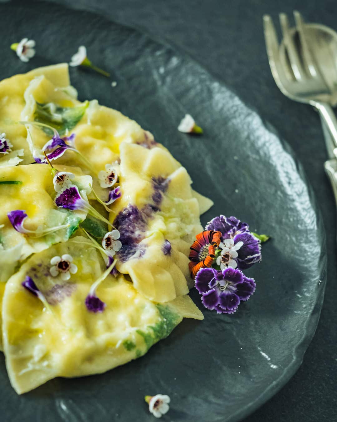 Laminated Ravioli Edible Flowers