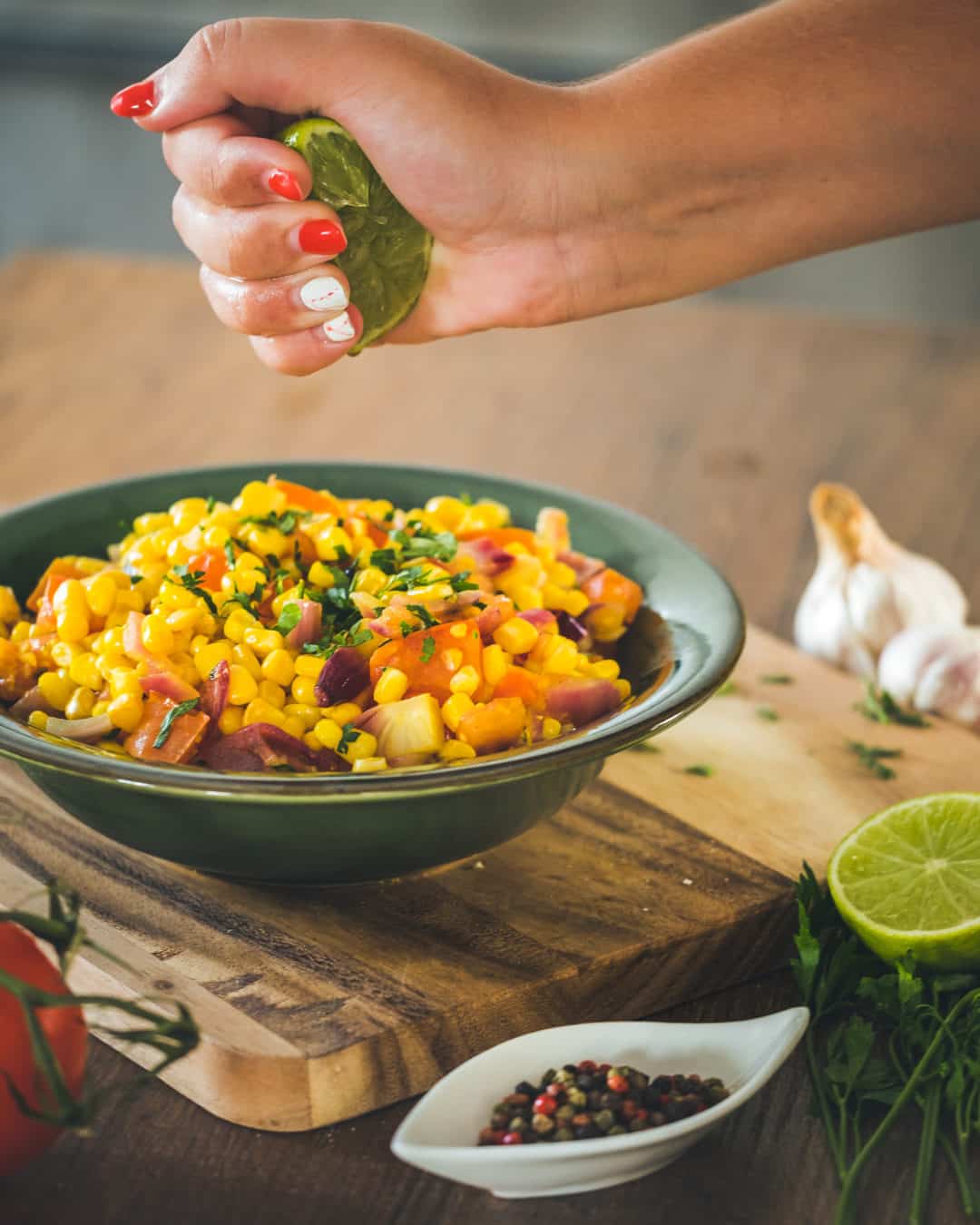 frozen vegetables pea pesto pasta Indian creamed spinach corn salad side dish